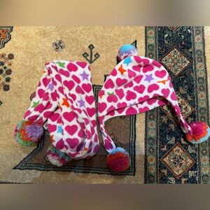 Colorful Heart and Star Kids Scarf